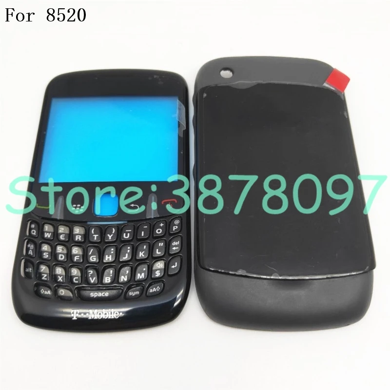 Оригинальный полный корпус для Blackberry Curve 8520 Полный Чехол замены в белом/черном