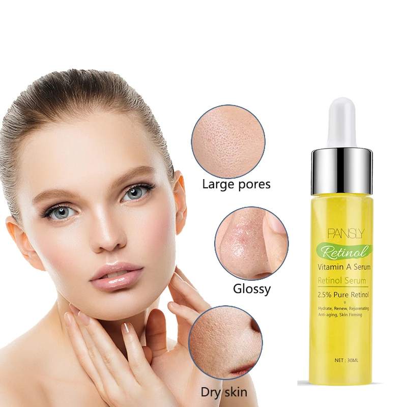 

2.5% ретинол витамин а Сыворотка против морщин Женская коллагеновая Сыворотка против старения сужает поры укрепляющий уход за лицом