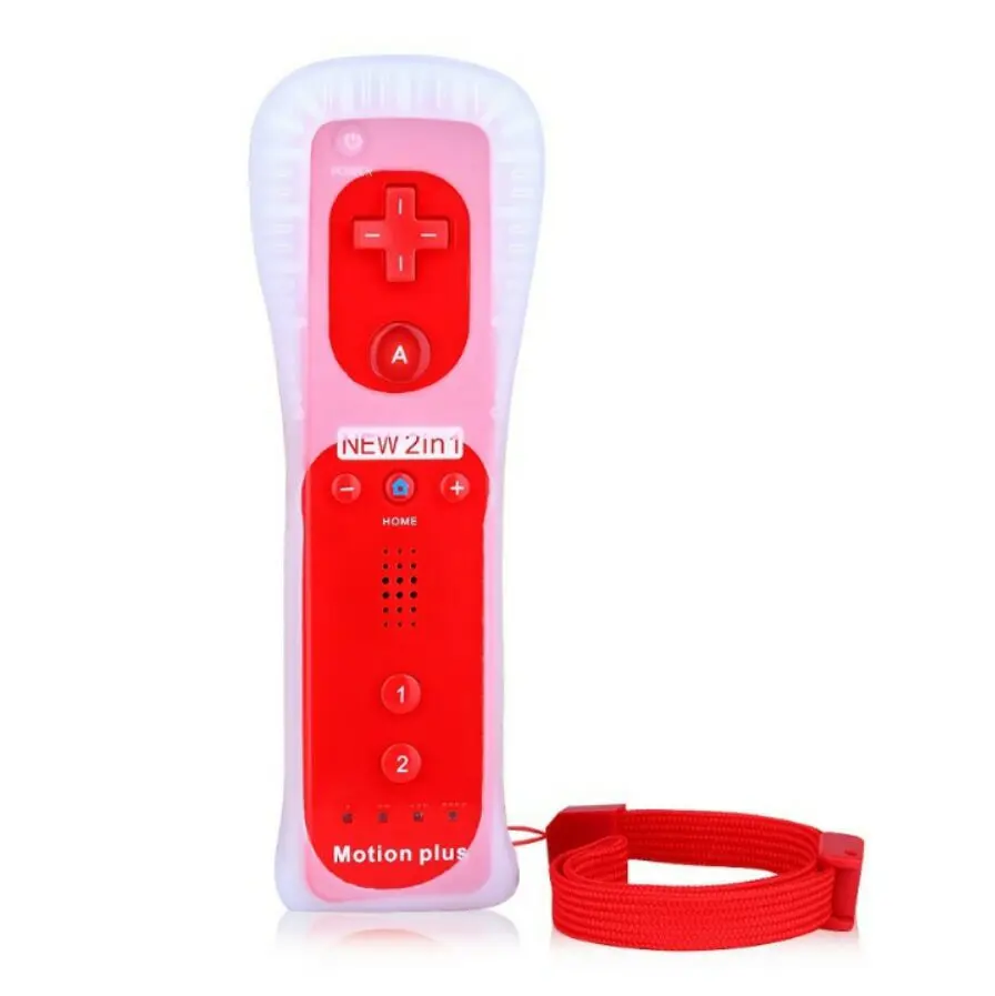 red Встроенный Motion Plus беспроводной пульт дистанционного управления геймпад для Nintendo Wii Nunchuck для геймпад для Nintendo Wii Пульт дистанционного управления Джойстик для игр - Цвет: red