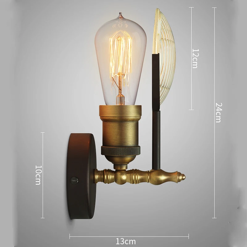 Винтажная промышленная лампа железная настенная светодиодная Скандинавская