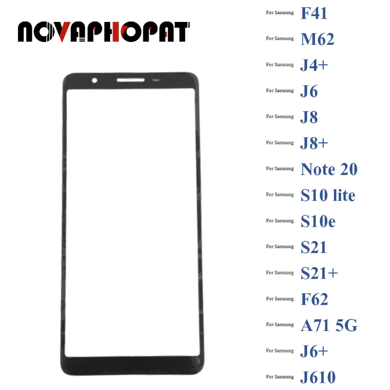 

10PCS Digitizer LCD Sensor Glass Panel For Samsung Galaxy M62 J4 J4+ J6 J6+ J8 J8+ S21+ J610 Plus Touch Screen Glass lens