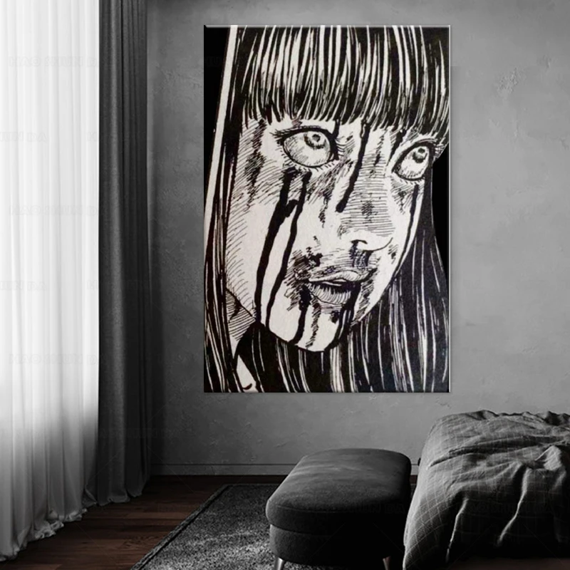 Настенная картина из аниме Junji Ito Tomie kwake Ami постер на холсте для домашнего декора