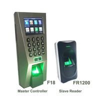 tcpip fingerprint door access control system f18 indoor controller fr1200 outdoor slave reader