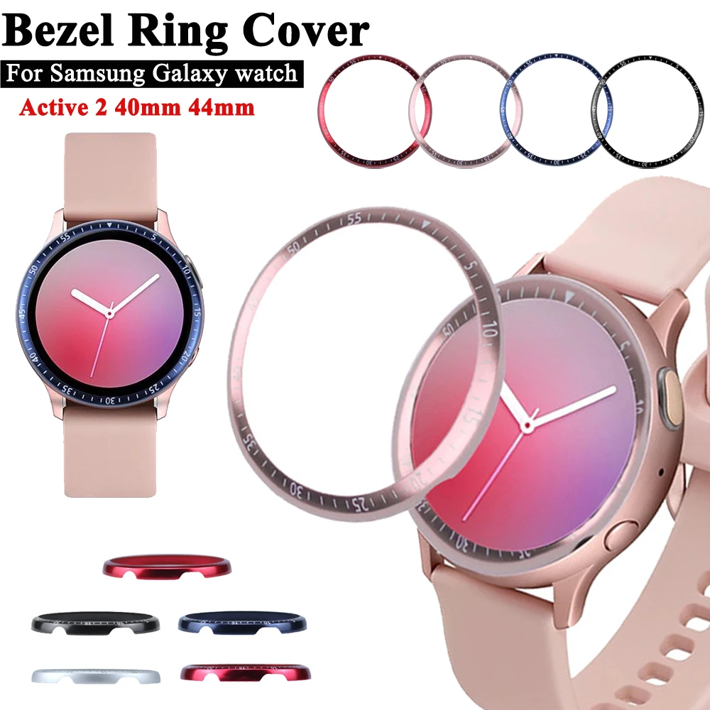 

Чехол с кольцом-ободком для Samsung galaxy watch Active 2 40 мм 44 мм, металлический защитный чехол с защитой от царапин для Samsung Active2