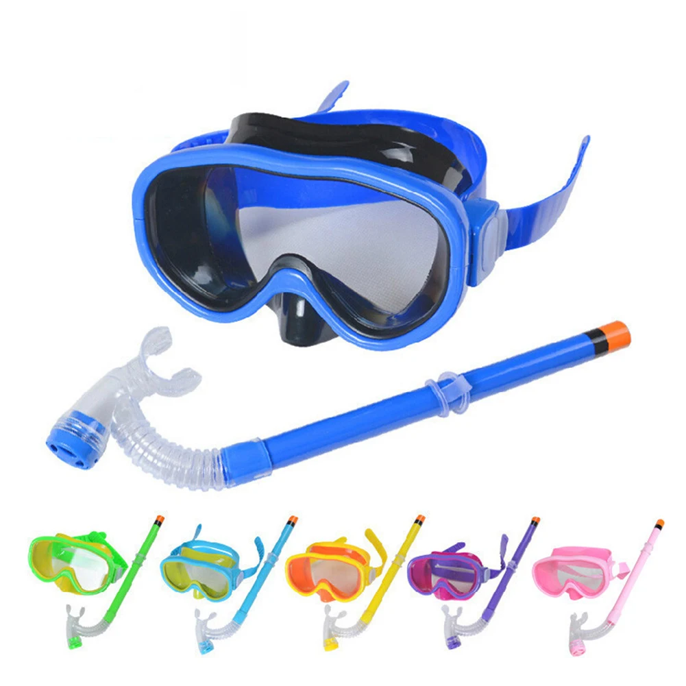

Unisex Children Diving Mask Snorkel Set Snorkeling Respiratory Mask Anti Swimming Scuba Half Dry Tube Fog Swim Glasses For Kids