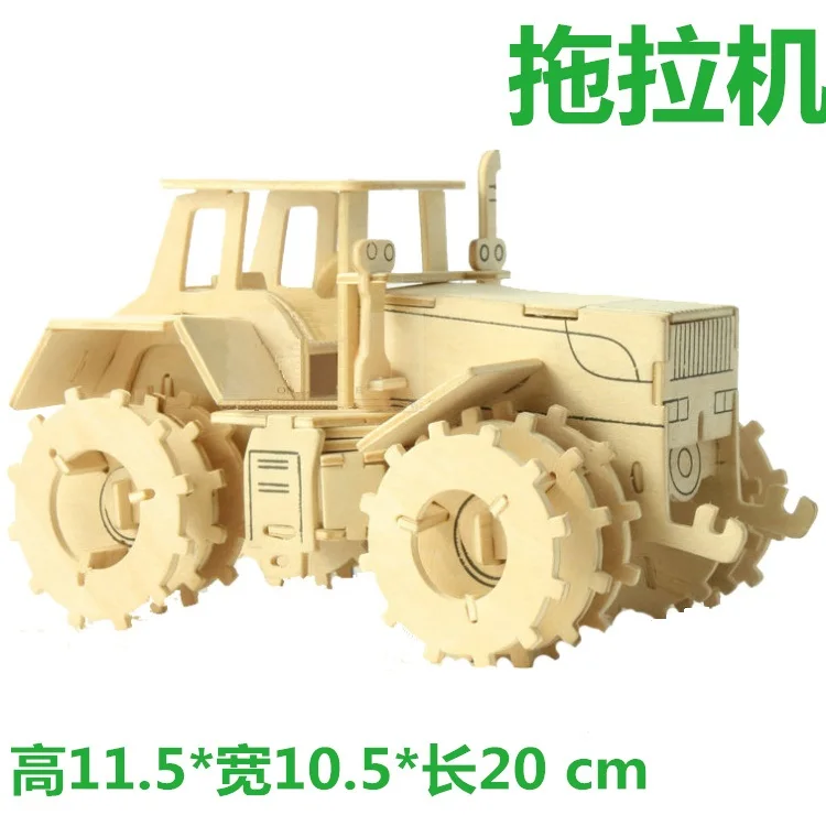 3D деревянная детская игрушка подарок на день рождения ручная сборка игра трактор