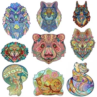 cute animals wooden puzzles dog cat for children educational toys adults puzzles games customized wooden jigsaw diy crafts gifts