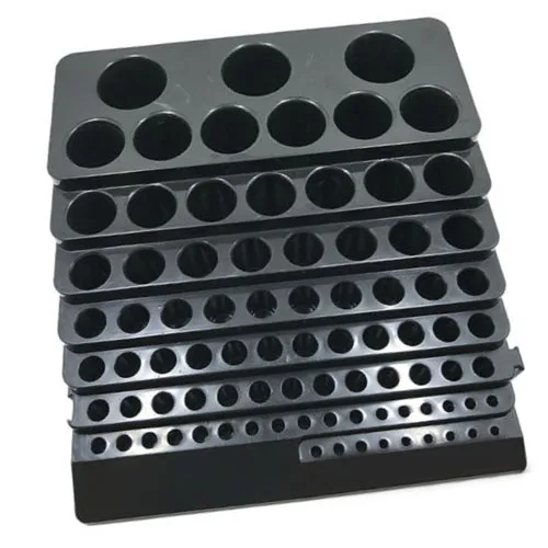 

Tray Storage Box Drill Bit Stand Rack Organizer Space Saving Black Plastic