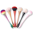 Цветные кисти для макияжа, румяна, косметика, Кисть для макияжа с тонкой ручкой, инструмент для красоты, кисть с мягкой щетиной для пудры, основы, кисти для дизайна ногтей