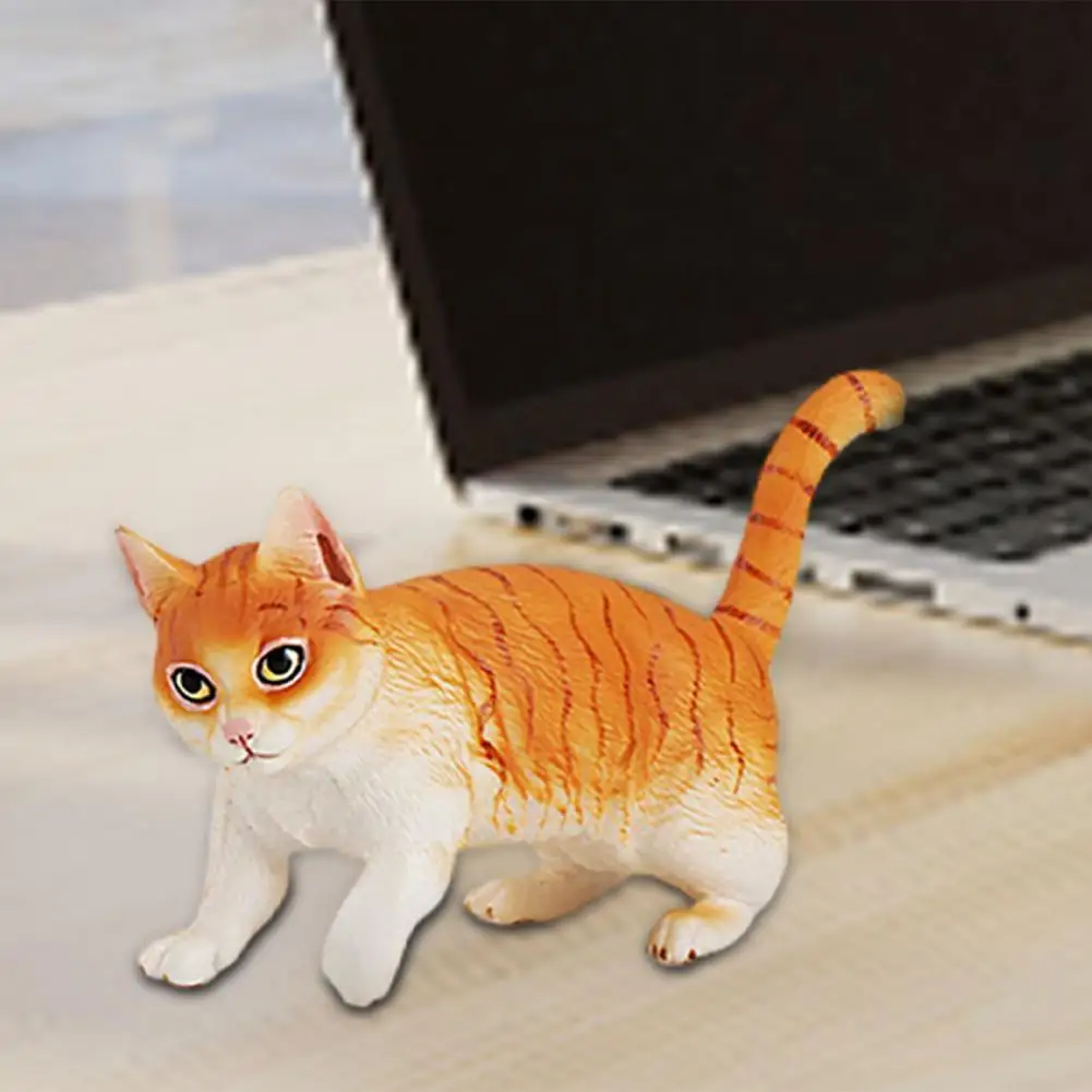 

Simulation Mini Cat Animal Model Home Decoration Accessory Kids Toy Statue Gift Mini Cat Animal Model Home Decoration
