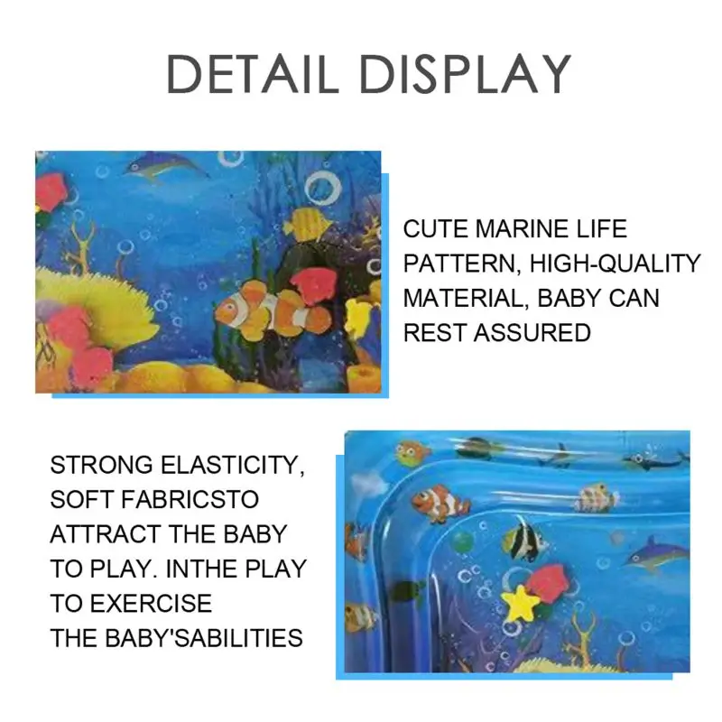

40\" Summer Inflatable Water Mat for Babies Safety Cushion Ice Mat Early XX9E