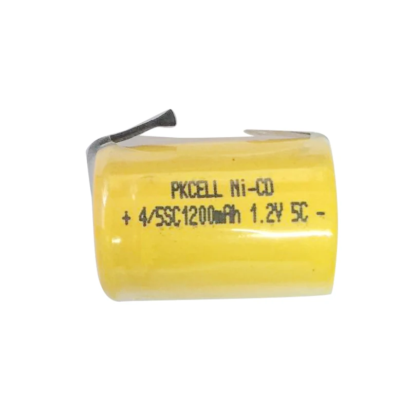 6 шт./лот PKCELL Ni CD 1200 мАч 1 2 в 4/5SC Sub C NiCd перезаряжаемая батарея с плоским верхом и