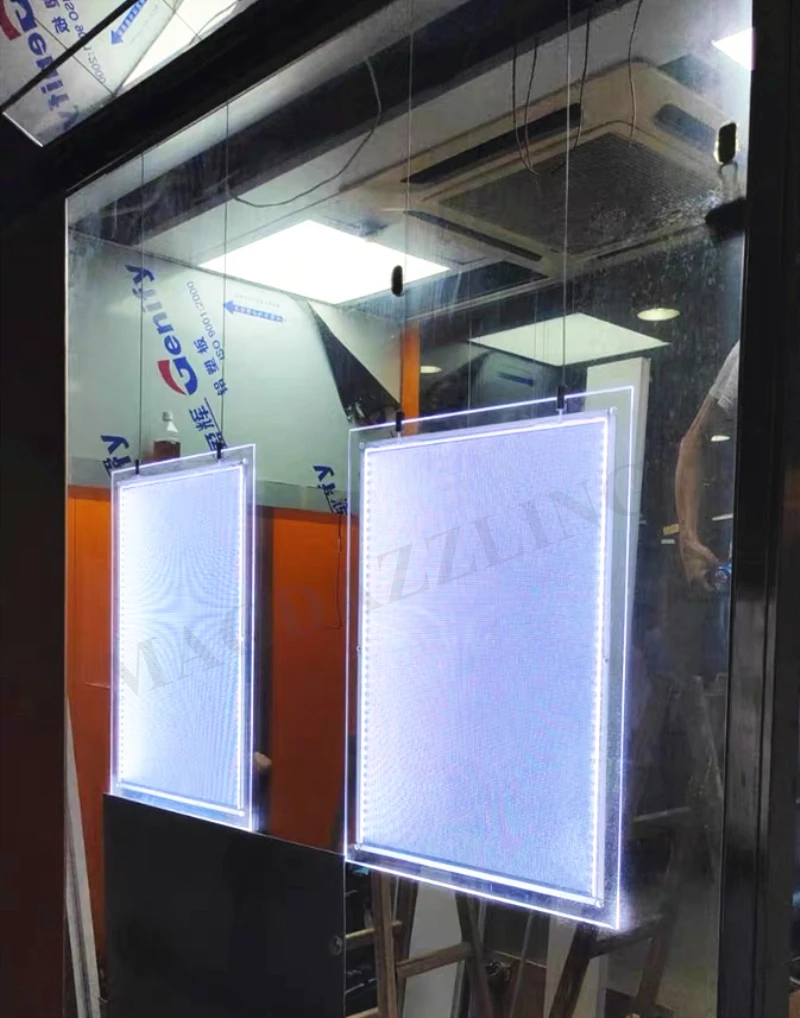 Подвесная акриловая панель для меню A3 односторонний светодиодный Лайтбокс