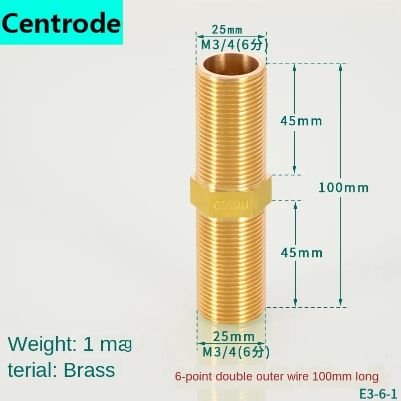 1/2 дюйма двойной наружный провод непосредственно к проводу 3/4 короткий удлинение