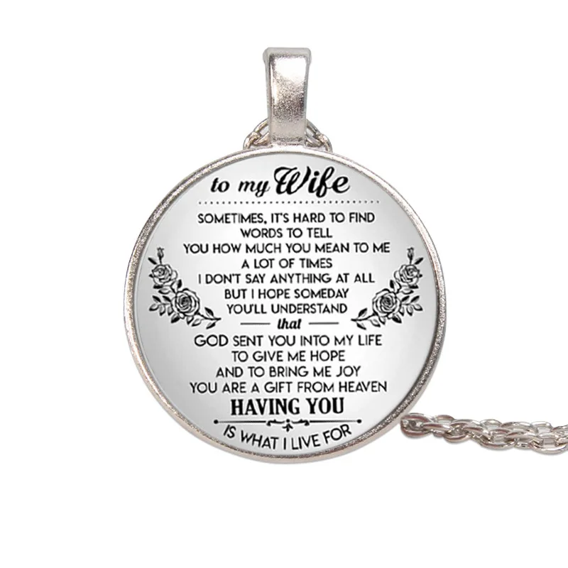 Домашние аксессуары для моей жены модное подвесное ожерелье брелок подарок