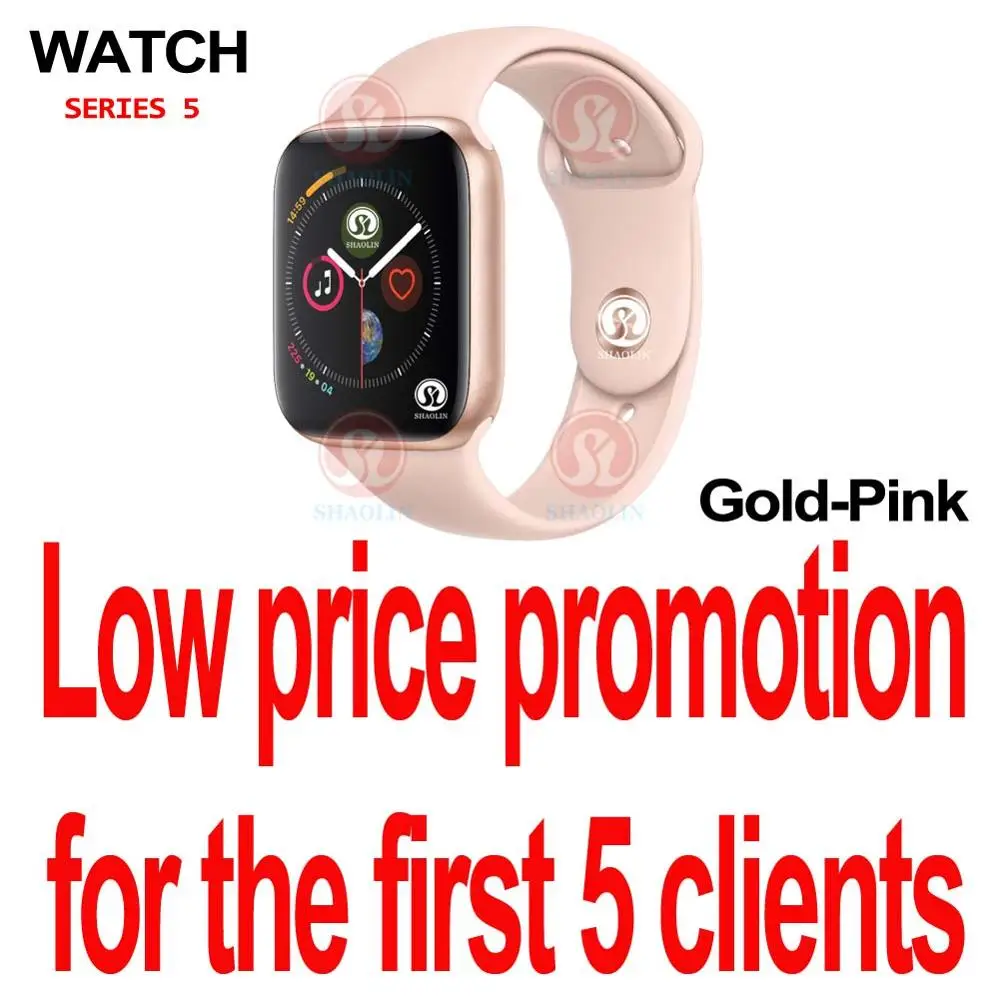 Gold Pink-Only 5 pcs Скидка 50% на 42 мм умные часы серии 4 часы Push Message Bluetooth подключение для Android телефона IOS apple iPhone 5 7 8 X Smartwatch - Цвет: Gold Pink-Only 5 pcs