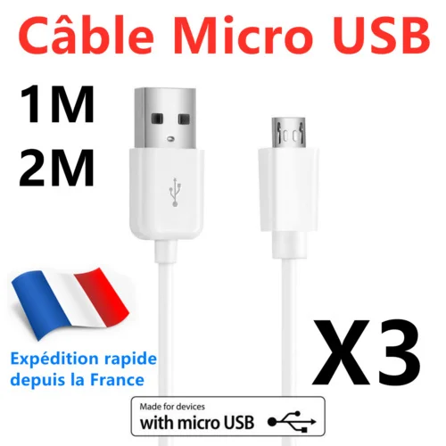 

FOR Chargeur Câble de données Micro USB Pour Téléphone Portable, Mobile, Tablette