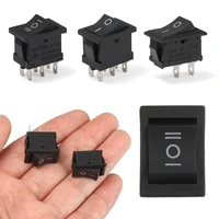 black kcd1 power buttons 3a 250v push button switches 236pin onoff rocker switch electrical equipment snap in 10x15mm 5pcs