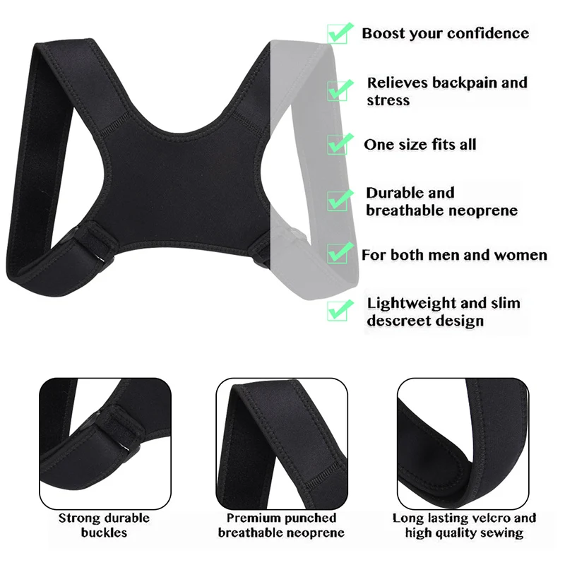 

Posture Corrector Clavicle Fracture Support Back Shoulder Straighten Brace Belt WHShopping