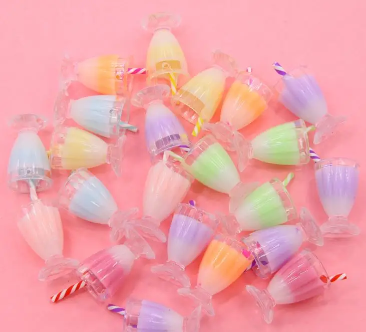 Polymer clay filling Milk tea cup Fruit juice Resin Flat back Cabochon food Decoration Charm Crafts Key chain pendant earrings | Дом и сад