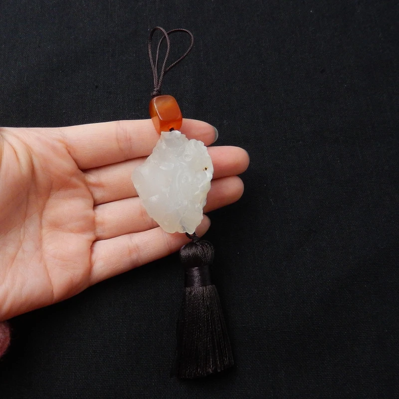 Агатовая подвеска на ожерелье натуральный агатовая 15x11 мм 41x33x25 41 г