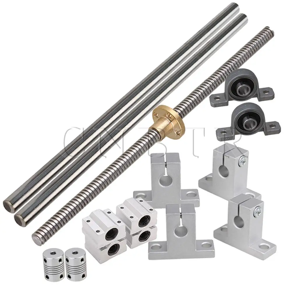 

CNBTR 2mm Ballscrew 200mm Optical Axis Rail Slide Flexible Couplings Set