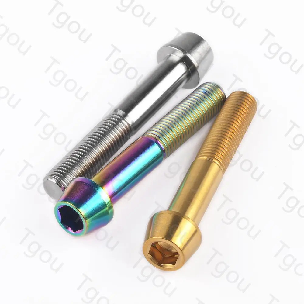 Титановый болт Tgou M10x55 шаг 60 мм 1 25 дюйма шестигранные винты с конической головкой