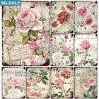 SQ-DGLZ розовый Винтаж металлический знак доска тарелок декор для Pub Бар домашний Настенный декор пасторальный знаки олова плакат с изображением сада изготовленная на заказ