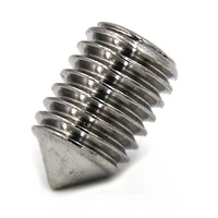 20 pclot din914 sus304 m5m6m8 l4550 stainless steel cone point set grub screw