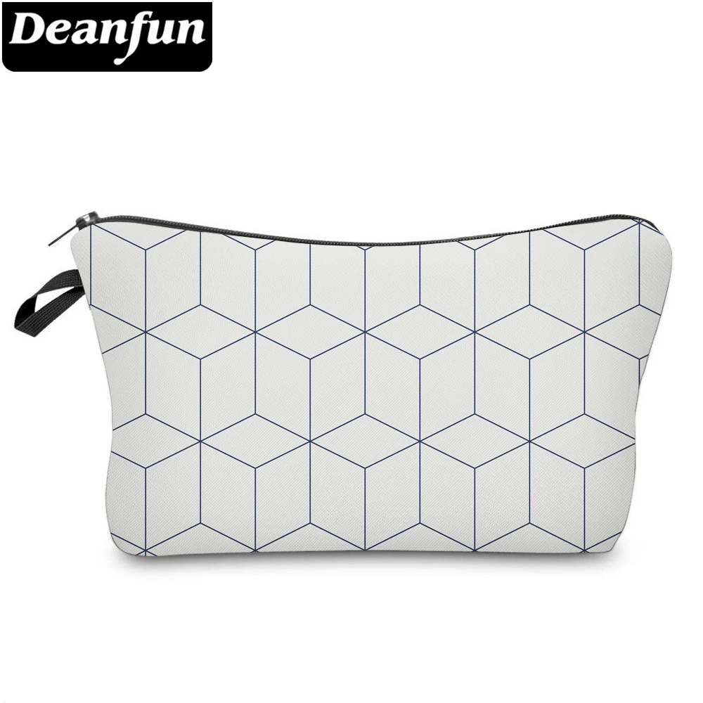 Deanfun маленькие косметички с 3D принтом белые полосатые сумки забавная