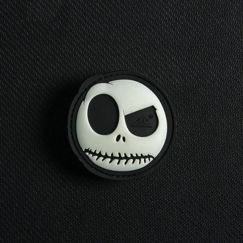 Светящийся клоун 3D ПВХ Резиновый патч липучка глава для одежды рюкзак жилет