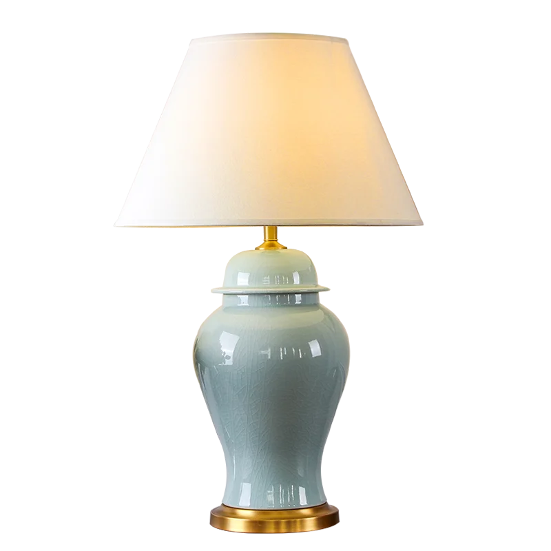 American Style Yaobian Ceramic Table Lamp for Bedroom Living Room Bedside Hotel Villa Home Decoration New Chinese | Освещение