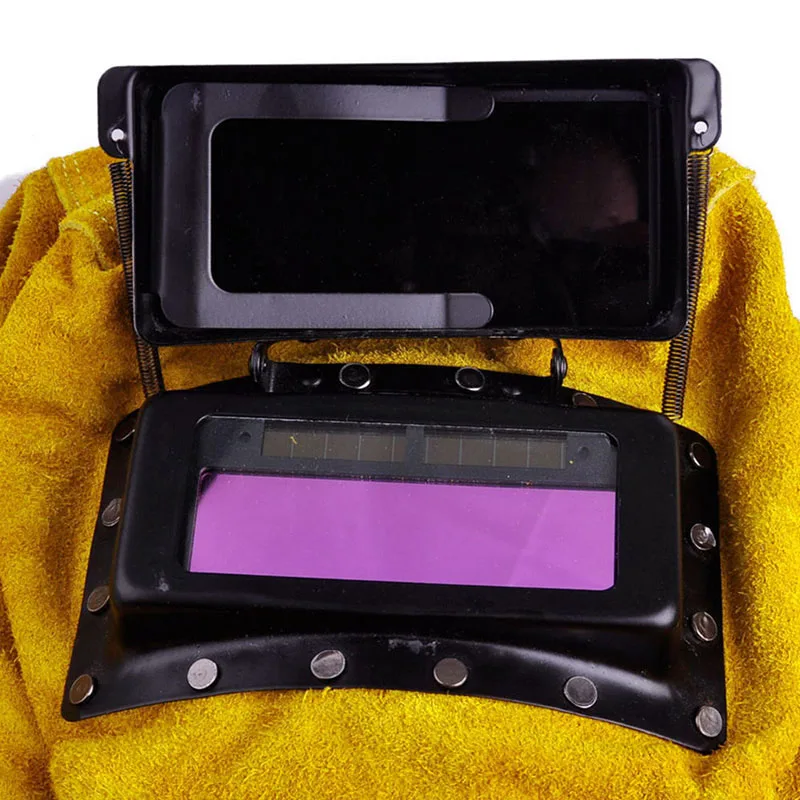 Солнечный авто затемняющий фильтр для объектива сварщик кожаный капюшон