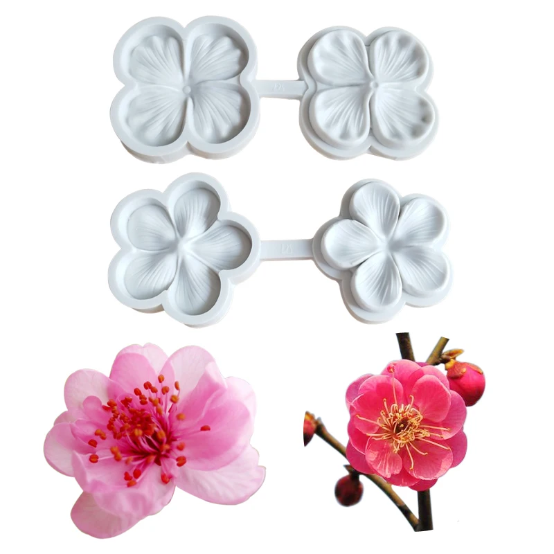 Цветок сливы и персика Veiners силиконовые формы для украшения торта Формы мастики