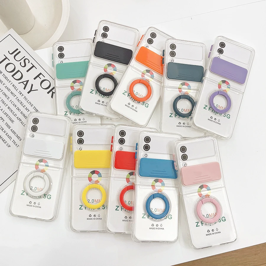 Прозрачный чехол для телефона с защитой объектива камеры Samsung Galaxy Z Flip 4