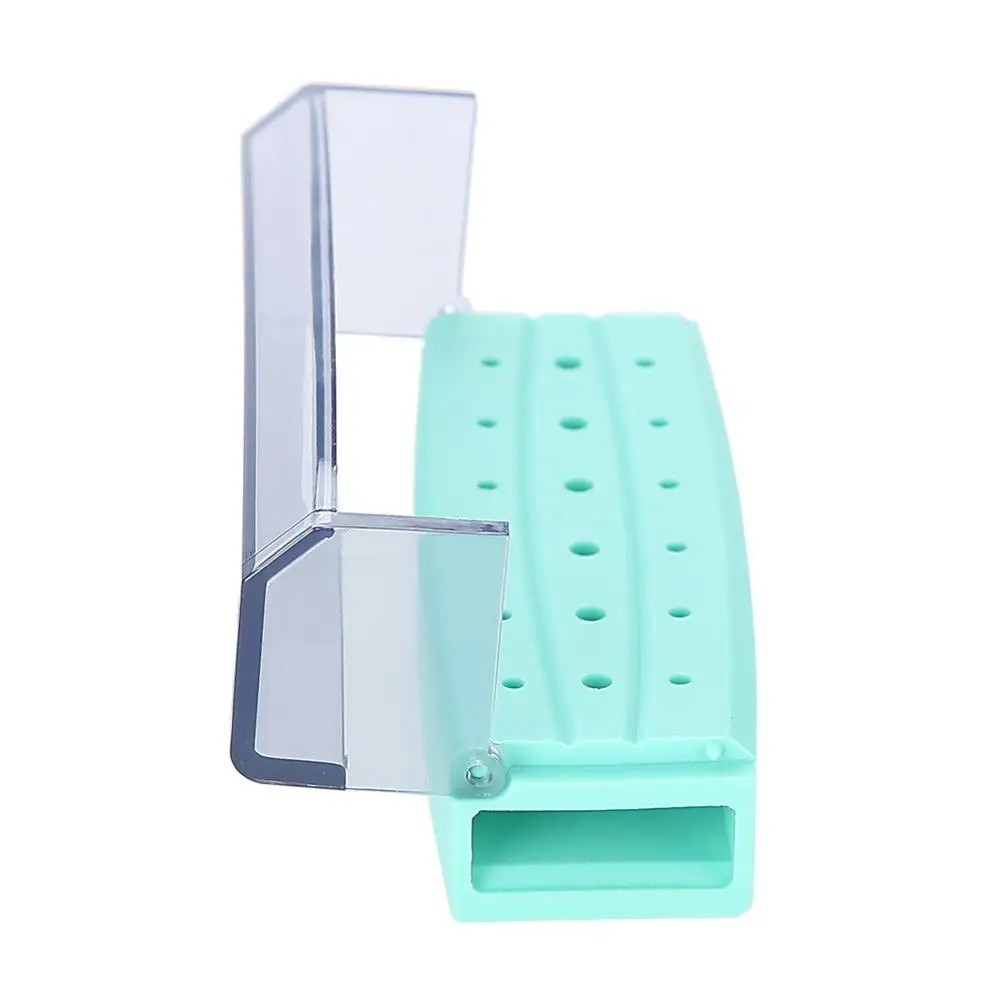 Green 18 Holes Disinfection Box Case Dental Bur Burs Block Autoclavable Dentist Tool Dentist Instrument Dental Case Holder Oral Tool - Color: Green