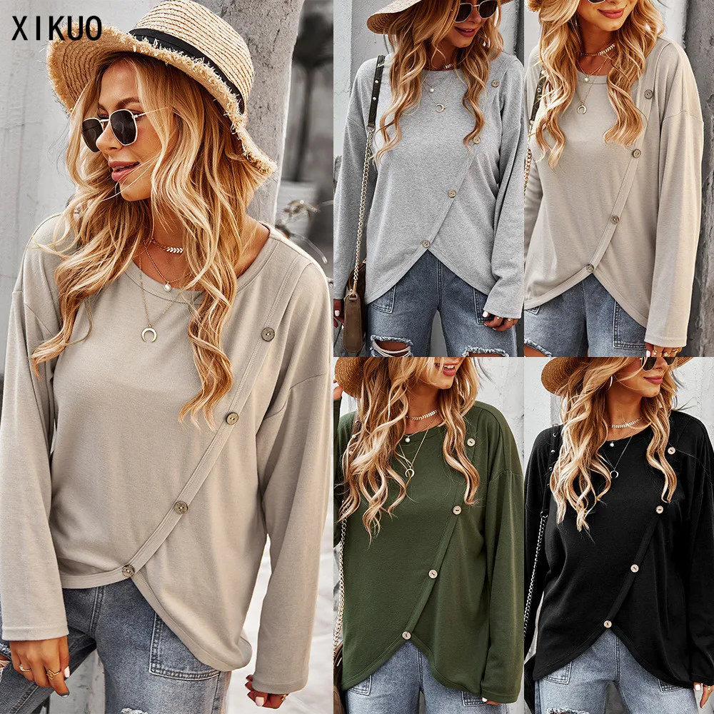 

Women's Tops 2021 Fall/Winter Long Sleeve Sweater Long Sleeve European and American Sweatshirt Jacket