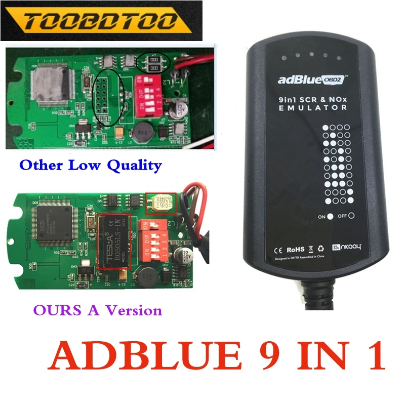 Новейший полный чип Adblue 9 в 1 инструмент для диагностики грузовика поддержка