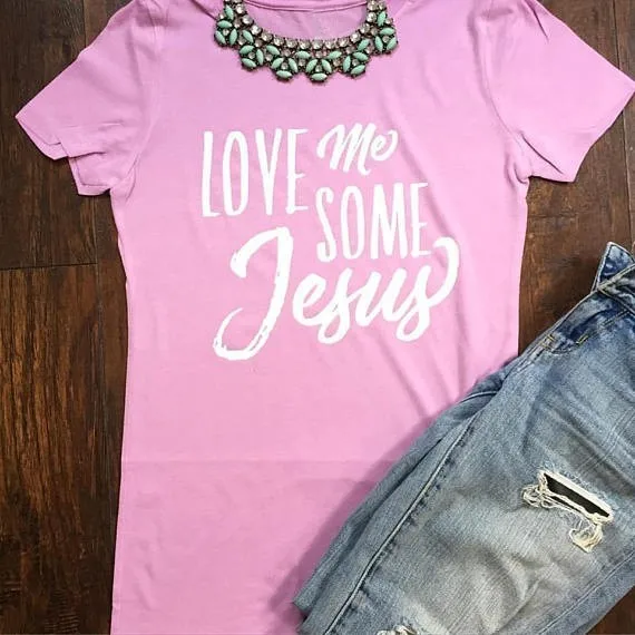 

Love me some Jesus t-shirt Christian faith and believe women fashion tees slogan vintage shirt tumblr cotton casual tops-J051