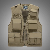 outdoor fishing vest multi pocket quick dry sleeveless jackets mesh breathable hunting vest for camping hiking tactical vest