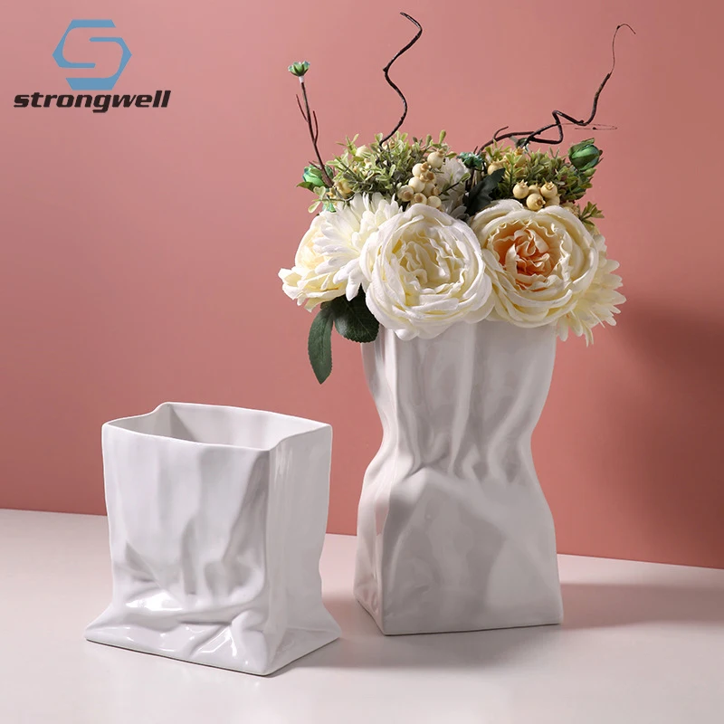 

Декоративная керамическая ваза Strongwell для гостиной, Цветочная композиция для вазы, для украшения дома и офиса