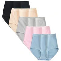 cotton solid briefs high waist sexy underwear women push up boxer femme panties plus size calcinha feminina bragas lingerie