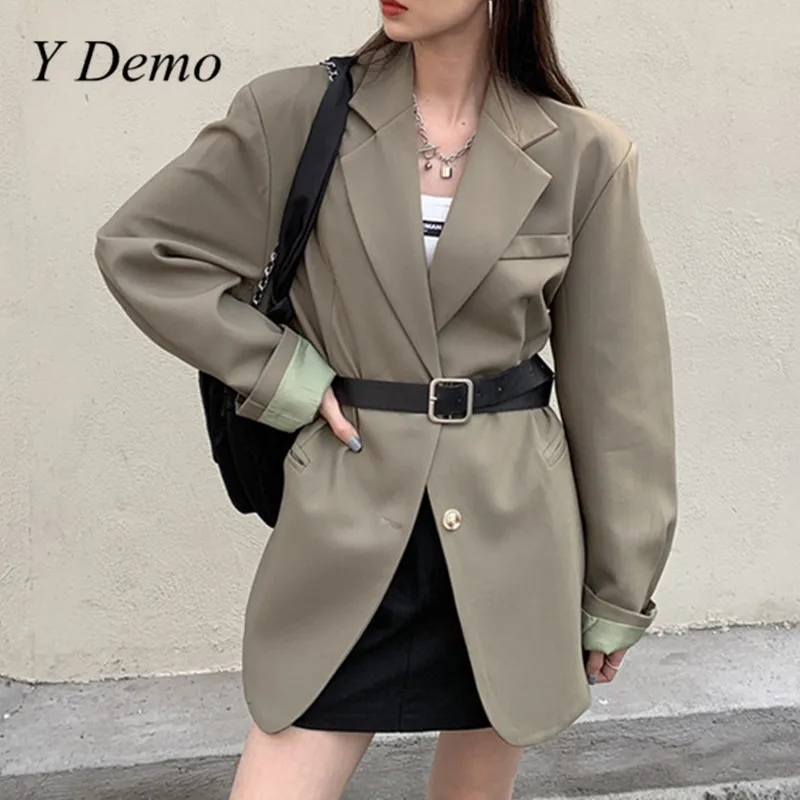 

Женский Однобортный блейзер с V-образным вырезом и длинным рукавом