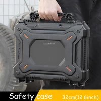 tactical gun safety carry case waterproof shooting suitcase tools military pistol safety storage hard shell box with foam padded