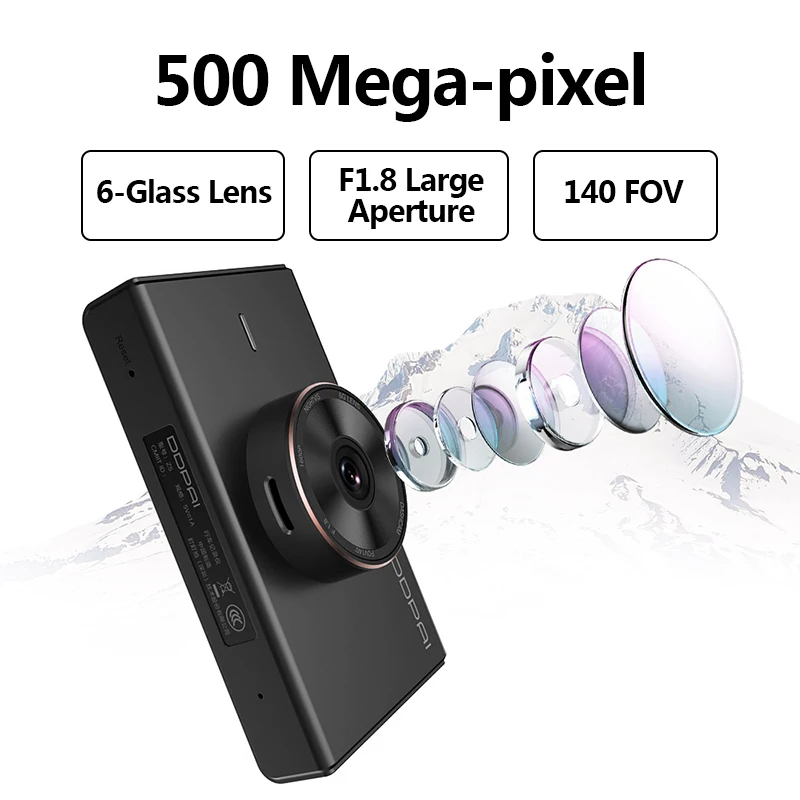DDPAI Dash Cam Mola Z5 Автомобильный видеорегистратор Камера 1600P HD сенсорный экран ADAS Drive