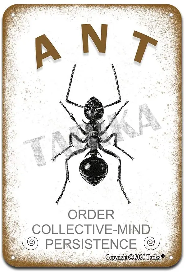 

Коллективный постер с изображением муравьиного заказа, стойкость, железная картина, жестяной знак, винтажный Настенный декор для кафе, бара...