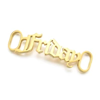 houwu custom name shoelaces clips decorations charms custom colourfast gold plated stainless steel sign shoelace charms