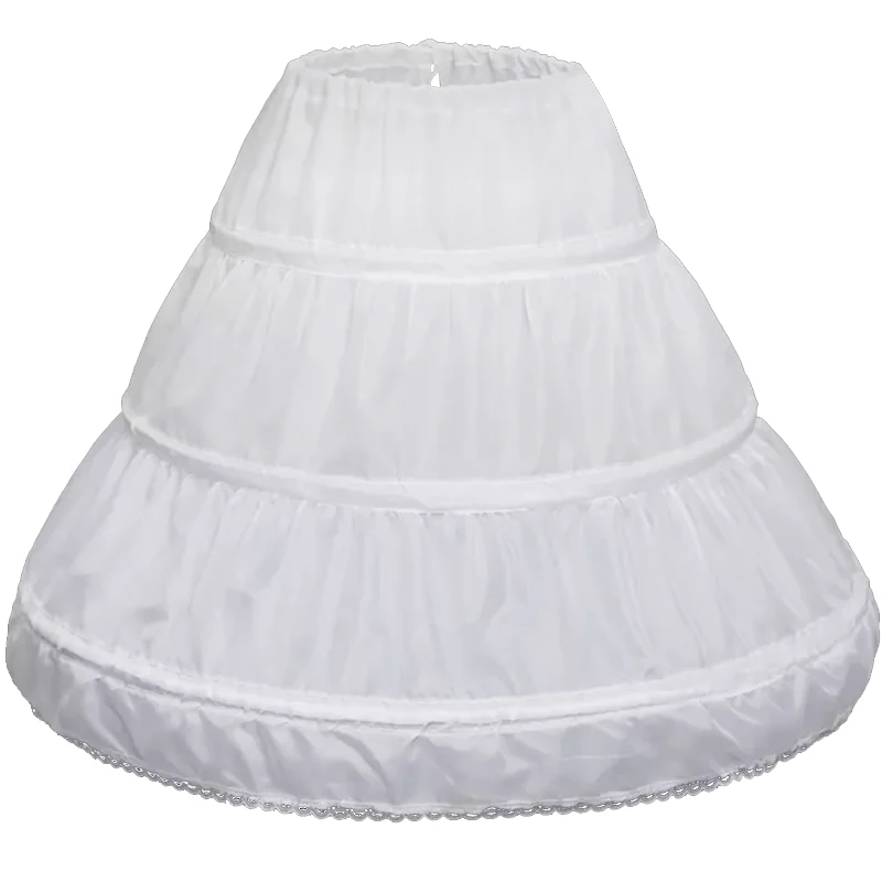 petticoat Детское свадебное платье с цветочным узором для девочек; праздничное платье принцессы; длинные белые платья с длинными рукавами; vestido longo От 5 до 14 лет; для подростков - Цвет: petticoat