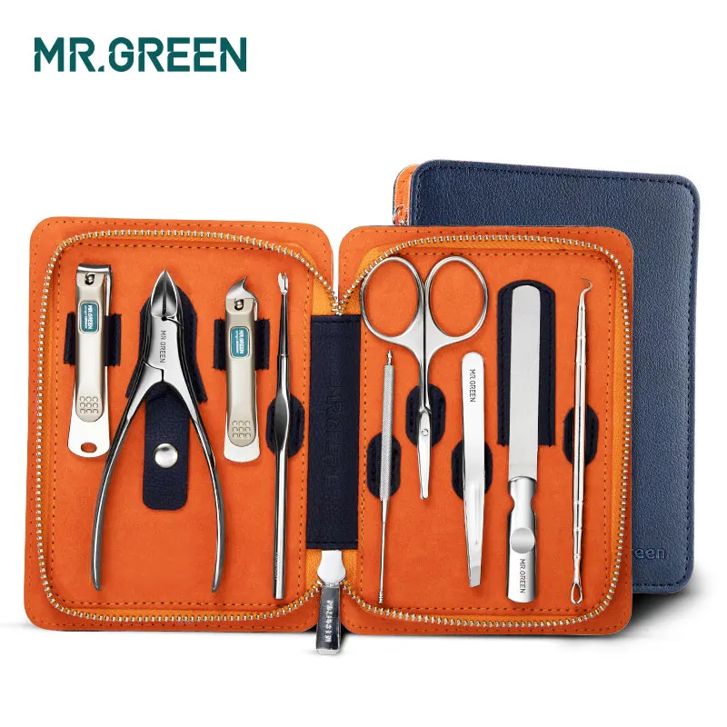 Набор инструментов для маникюра MR.GREEN набор 9 в 1 стрижки ногтей ухода за ногтями