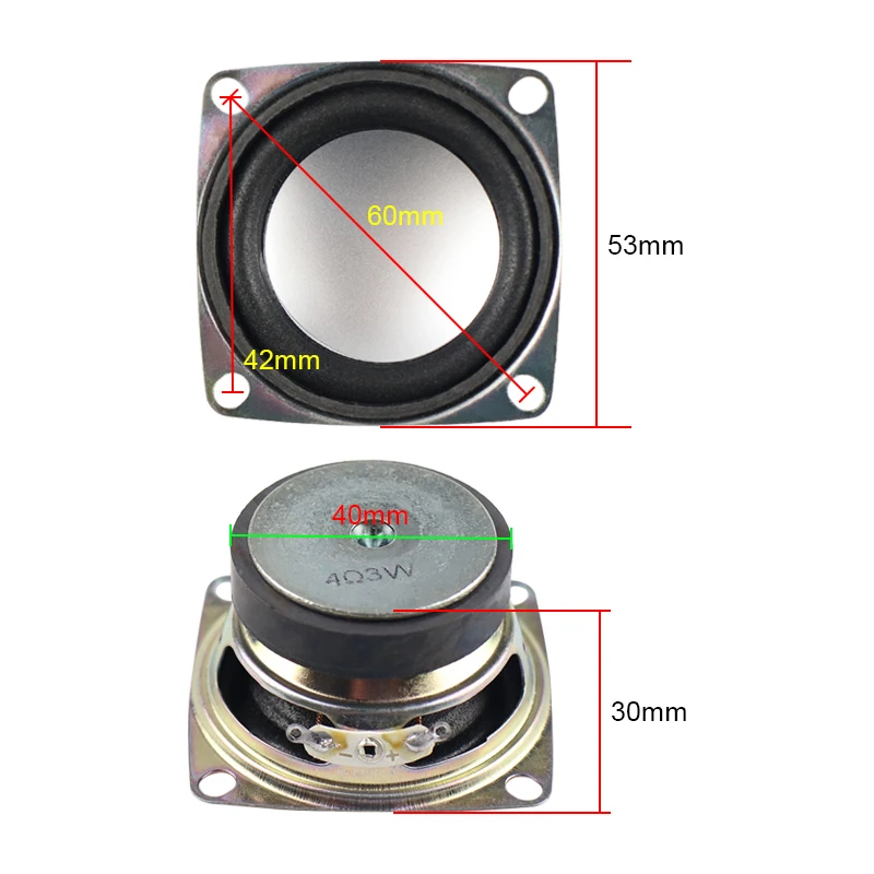 GHXAMP 2 дюймов 4ohm 3 Вт полный спектр динамик Bluetooth динамик мини настольный домашний компьютер колонки усилитель части DIY 1 пара